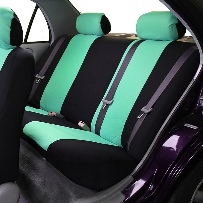 FH Group Flat Cloth Full Set Car Seat Covers Three Row 7 Seater - Universal Fit for Cars, Trucks & SUVs Mint