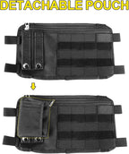 1 Pack Multi-Functional Car Sun Visor Organizer With Micro ID Carrier Pocket, Molle Tactical Visor Organizer Bag,Truck Visor Organizer Auto Accessories Sunglass Holder