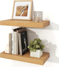 Floating Shelves for Wall, 7.9" Deep Wall Mounted Wood Shelves for Bathroom, Bedroom, Living Room, Kitchen, Hanging Shelf for