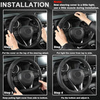 GIANT PANDA Steering Wheel Cover for Toyota, Auto Car Steering Wheel Cover for Toyota Highlander Rav4 Corolla Camry - Solid B