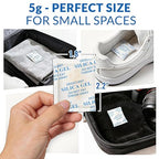 Silica Gel Packets 5 Gram 150 Pack, Color-Indicating Rechargeable Desiccant Packs Moisture Absorber for Food Storage, Electro