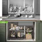 NETEL Under Sink Organizers and Storage,Kitchen Cabinet Organizer,2 Tier Under Sink Expandable Shelves，Bathroom Cabinet Organ