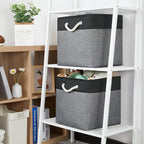 Temary Baskets 4 Pack Fabric Storage Cube Storage Baskets 13x13x13 Storage Cube Bins for Shelves with Handles, Basket for Org