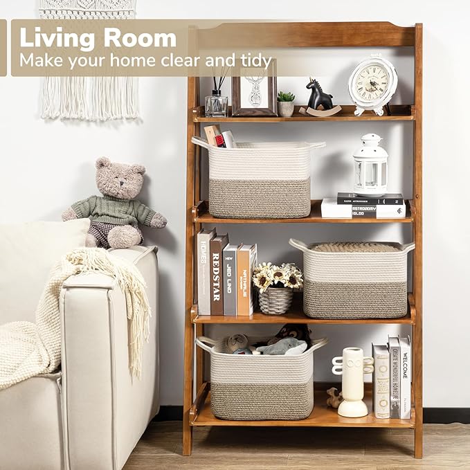 Goodpick Woven Storage Baskets for Organizing, Baby Basket for Gifts, Dog Toy Storage Bins for Shelves, Cute Baskets for Home