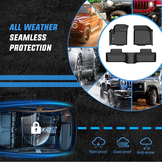 Nilight TPE Floor Mats for Land Rover Range Rover Evoque 5 Door and Coupe 2011 2012 2013 2014 2015 2016 2017 2018 2019, All Weather Custom Fit Heavy Duty Floor Liners