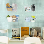 G.CORE 4 Pack Pegboard Baskets, Metal Shelves Hooks to 1/8" 1/4" Peg Boards, Peg Board Baskets Bins Set - Organize Tools Work