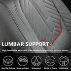 Coverado Front Car Seat Covers, Waterproof Seat Covers with Lumbar Support, Leather Seat Covers, Car Seat Covers Front Seats,