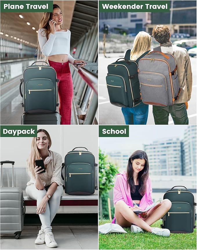 LOVEVOOK Travel Backpack for Women & Men 40L,Airline Approved Carry On Backpack Travel Essentials,TSA Carry on Luggage,Waterp