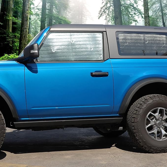 Windshield Sunshade Sun Shade Heat Shield Window Sun Visor Mat for Ford Bronco 2 Door 2021 2022 2023,6PCS