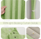 Jilron 100% Blackout Fabric Folding Door Curtain with Magnetic Closure - Accordion Style for Sliding Doors, Closets,Wardrobe 