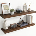 40 Inch Floating Shelves for Wall, 8 Inch Deep Floating Shelf for Storage & Display, Rustic Wall Mounted Shelf with Invisible