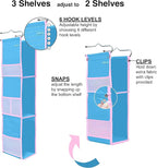 ABRA® 3 Shelf Hanging Locker Organizer for School, Work, Gym, Storage | Deep Shelves 6.5”x 9”| Eco-Friendly Fabric Healthy fo