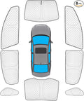 KMF 8pcs Thicken Car Window Shades for Hyundai Sonata Sedan 2015-2019 Accessories, Custom Windshield Sunshade Privacy Car Window Covers for Side Rear, Sun Visor UV Block and Blackout for Camping