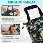 Car Garbage Bag Watercolor Floral Branches Hanging Canvas Car Trash Bag Waterproof Drawstring Car Back Seat Organizer for Car Back Front Seat Console with Adjustable Buckle