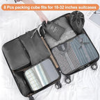 8 Set Packing Cubes for Suitcase, Packing Cubes for Carry on Suitcases, Luggage Organizer for Travel Essentials, Large Mesh L