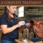Leather Cleaner, Conditioner and Detailer Kit - Natural Beeswax Formula for Car Seat, Couch, Furniture, Purse, Boots & Jacket
