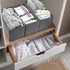 9-Pack Foldable Drawer Organizers Foldable Storage Bins – Clothing Drawer Organizer for Clothes, Dark Grey (10.6"x5.5"x4.3", 