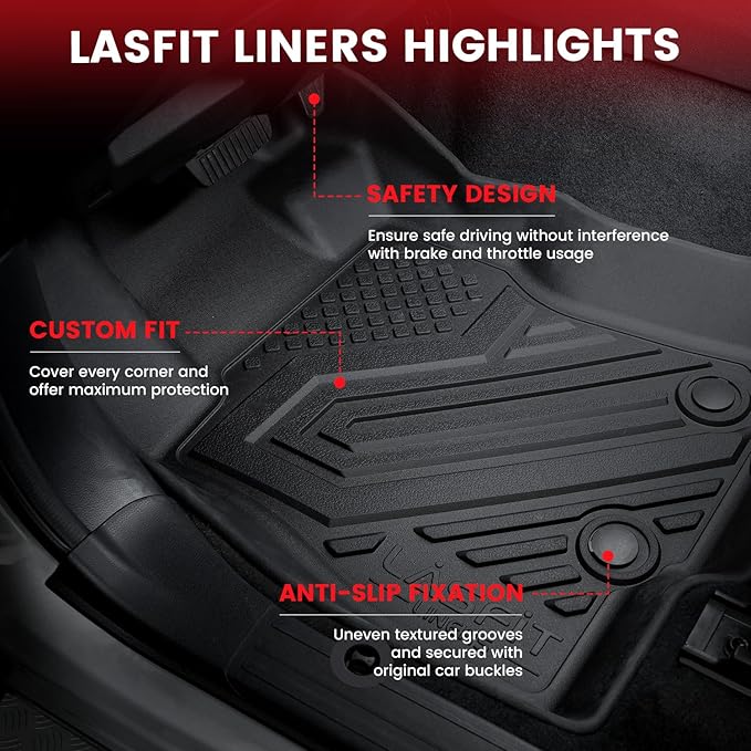 LASFIT Floor Mats & Seatback & Cargo Mats for Subaru Forester 2025-2026 (Not Fit Hybrid & 2025 Wilderness), All Weather TPE Custom Fit Floor Liners for Forester 2025-2026 Gas Backrest and Trunk Mat