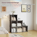 C&AHOME Cube Storage Organizer with Doors, 6-Cube Shelves, DIY Plastic Modular Bookshelf, Closet Clothes Storage Shelving Ide