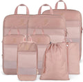 Compression Packing Cubes for Travel, Bunnychill Portable Zipper Packing Cube for Cloting, Expandable Space Saver Storage Lug