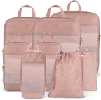 Compression Packing Cubes for Travel, Bunnychill Portable Zipper Packing Cube for Cloting, Expandable Space Saver Storage Lug