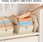 Homsorout Fabric Closet Storage Cubes - 4 Pack Square Storage Bins with Dual Handles for Clothes, Towels, Toys, Cube Storage 