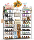 Kottwca Shoe Rack Organizer, Large Shoe Rack for Entryway Closet, Metal Shoe Shelf for Shoes and Boots, Big Non-Woven Fabric 