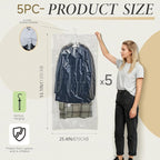 Hanging Vacuum Storage Bags,Hanging Vacuum Sealer Storage Space Saver Bags for Clothes, Suits, Coats, Dresses or Jackets, Reu
