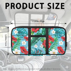 Tropical Plants Car Sun Visor Organizer Anti Slip Sun Visor Organizer with Multi-Pocket Cars Interior Accessories Easy to Store Universal for Cars SUV
