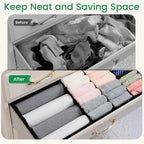 Criusia 16 Pack Underwear Drawer Organizer, Drawer Organizer Clothes, Foldable Cloth Storage Box Closet Dresser Drawer Divide