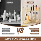 YCIA&DONE Corner Bathroom Counter Organizer, Makeup Organizer for Vanity, Skincare Cosmetic Perfume Tray, Corner Countertop S