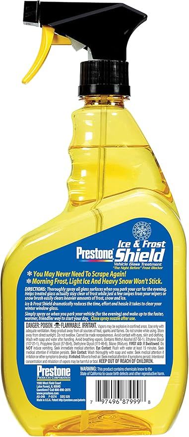 Prestone AS246 Ice and Frost Shield Vehicle Glass Treatment, 32 oz.