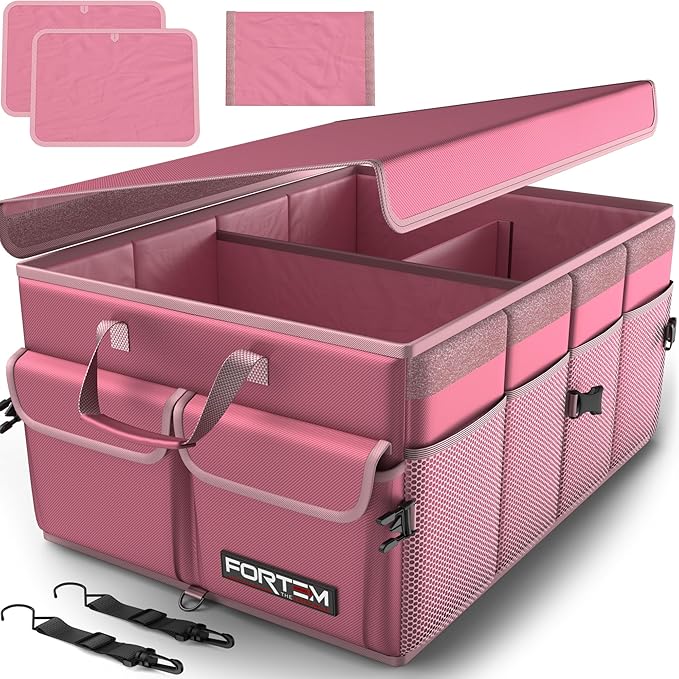 FORTEM Trunk Organizer For SUV Car Trunk Organizer, Foldable Storage, Car Accessories for Women Men, Collapsible Bag, Perfect C