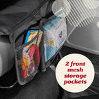 Lusso Gear Car Seat Protector for Baby Car Seat - Thick Padding - Seat Protector Under Baby Car Seat with 2 Mesh Storage Pock