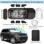 TINGLU Window Shades for Jeep Grand Cherokee 2022-2026(Not for Grand Cherokee L&Jeep Cherokee) 8PCS Accessories Car Side Full Windows Rear Windshield Sun Shade Camping Sun UV Rays Privacy Protection