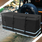 MDSTOP Hitch Cargo Carrier Bag, Waterproof Cargo Bag, 12.5 Cu Ft 53"x20"x20" Rainproof Vehicle Soft-Shell Carriers, with 8 Reinforced Straps for Vans Truck Pickup (Black, 12.5 cu. ft 53"x20"x20")