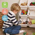 ECR4Kids 3-Tier Organizer with 9 Bins, Toy Storage, Grey/White