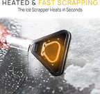 VaygWay Electric Heated Car Window Snow Ice Scraper with Light -Heated Car Auto Windshield Scraper- Extendable 15.8 Feet Long Cord 12V LED Light Heated Melting Ice Snow Scraper, Vehicle Scraper 4Pk