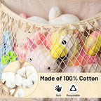 Over The Door Stuffed Animal Storage, Cotton Toy Organizer for Storage Plush Toys,Baby Supplies, Stuffed Animal Holder with 4