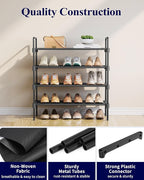 Kitsure Shoe Rack for Closet, Shoe Organizer for Front Door Entrance, Stackable Shoe Shelf, Detachable Closet Organizers and 