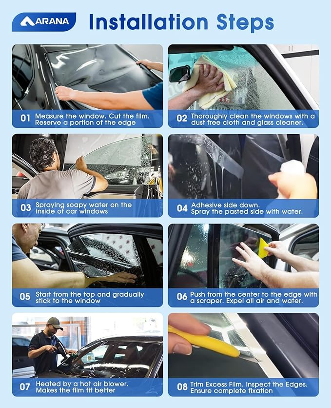ARANA Nano Ceramic Window Tint Car 35% Percent, Automotive 35% Window Tint Privacy Film for Car Trucks, 99% UV Heat Blocking Anti Glare & Scratch 20" in x 10'Ft