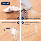Acrylic Shelf Dividers For Closet Organization，Sweater Organizer For Closet - 12pack 8” Tall Clear Plastic Shelf Dividers For