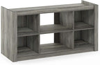 Furinno Bookcases Classic Bookshelf Storage Shelves, French Oak