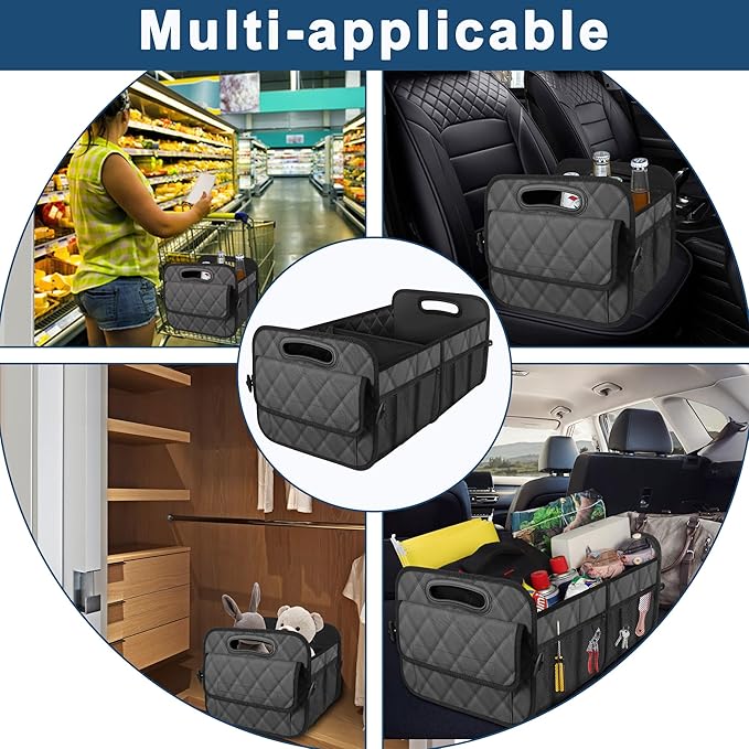 Deosk Car Trunk Organizer for SUV, Car Organizers and Storage with 6 Pocket, Car Accessories for Women/Men 50L Waterproof