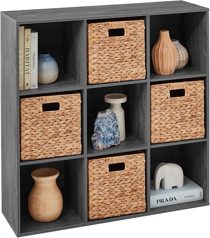 Best Choice Products 9-Cube Storage Organizer, 13.5in Shelf Opening, Bookcase, Display Shelf, Customizable w/ 3 Removable Bac