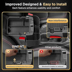 for Jeep Wrangler JL JLU 4XE(2018-2026) & Gladiator JT(2020-2026) Center Console Organizer Tray [Maximize Storage & US Patent] Cup Holder for Jeep Gladiator & Wrangler Accessories Black
