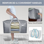 BALEINE 4-Pack Oversized Moving Bags with Reinforced Handles, Heavy-Duty Storage Tote Moving Supplies for Packaging, Camping 