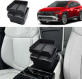 ECOZEN Double-Layer Center Console Organizer For 2025-2026 Hyundai Tucson(Limited)/2025-2026 Tucson Hybrid/Tucson Plug-in Hybrid Armrest Organizer - ONLY Fit 2025-2026 Tucson With Electronic Shift