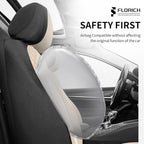 FLORICH Seat Covers Full Set Automotive Seat Covers Front and Rear Car Seat Cover Leather Air Mesh Seat Cushion 5 Seats Airba