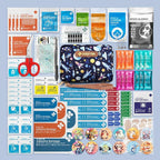 EVERLIT Care Rescue Pack | Family-Friendly First Aid Kit for Kids with 200 Pcs Medical Supplies | Travel-Friendly Compact Sto